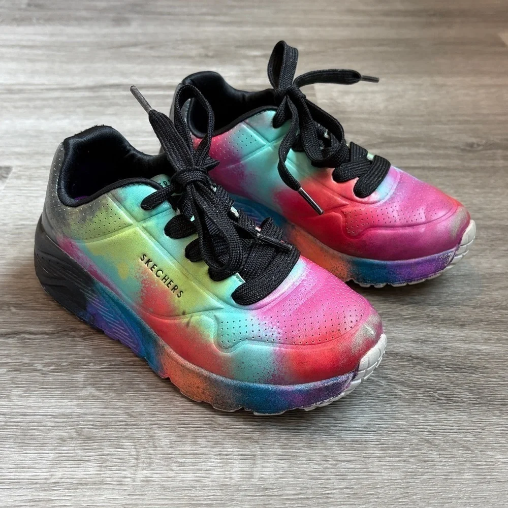 Sketchers tie dye kids sneakers